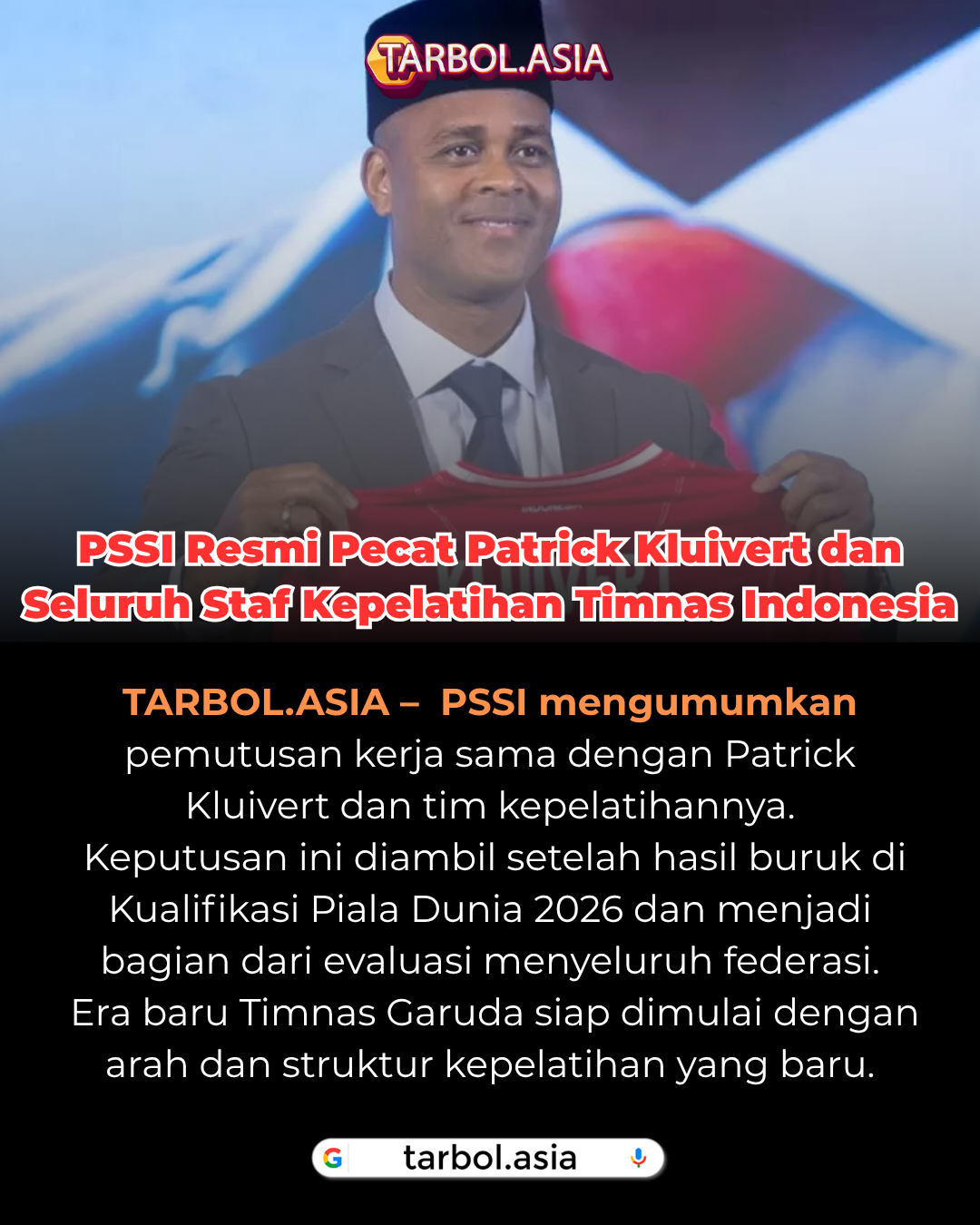 PSSI Resmi Pecat Tim Kepelatihan Timnas Indonesia: Patrick Kluivert dan Staf Dinyatakan Out!